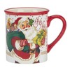 Certified International Set of 4 18oz Santa's Retro Christmas Mugs: Ceramic, Dishwasher & Microwave Safe, Holiday Drinkware - 4 of 4