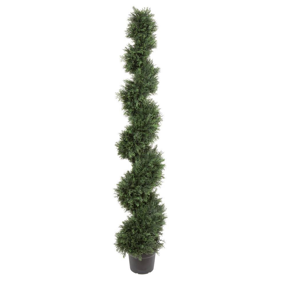 Photos - Garden & Outdoor Decoration Vickerman Artificial Cedar Spiral On Pot (UV) (6')  