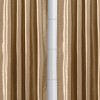 Ellis Curtain Luna Faux-Silk Rod Pocket/Back Tab Tailored Pairs - Taupe - 3 of 3