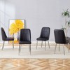 NicBex  Modern Dining Chairs with PU Leather Backrest,Armless Chairs with Black Metal Legs for Kitchen,Living Room,Restaurants - 2 of 4