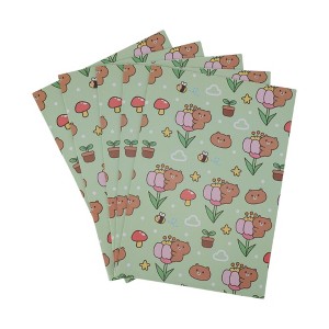 Unique Bargains Gift Wrap Paper Glossy Coated Paper 27.56x19.69" 5Pcs - 1 of 4