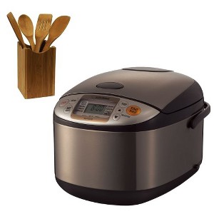 Zojirushi Micom Rice Cooker and Warmer (10-Cup) with Cookbook Bundle - 1 of 4