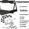 Zone Tech Metallic Aluminum License Plate Cover Frame – Classic Black Premium Quality Novelty/License Plate Frame with Black Screw Caps for Vehicles - 2 of 4