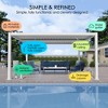 Kozyard Outdoor Aluminum Louvered Pergola – Rainproof Gazebo with Adjustable Roof, Perfect Sun Shade for Patio, Garden, or Backyard - 4 of 4