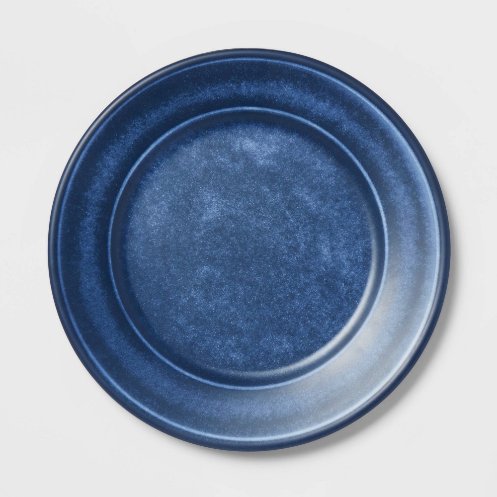 10.5" Melamine and Bamboo Dinner Plate Dark Blue - Threshold (11 pack 