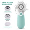 Attop Electric Facial Cleansing Brush - 3 Brush Heads & 2 Speeds for Deep Cleaning, Blackhead Removal & Massage (Pink/White) - 2 of 4
