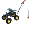 VisioGear Garden Cart Rolling Scooter, Adjustable Height Scooter, Rolling Garden Cart with 4 Wheels and Extendable Handle, Green, 31.8"*17.7"*35" - 4 of 4