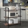 Costway 3-Tier Bookshelf Industrial Bookcase Display Shelf Storage Rack Rustic Brown - 4 of 4