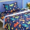 Joyfy Kids Twin Sheet Set Astronaut 3 Piece Bed Sheets Deep Pocket Wrinkle Free Cozy Toddler Bedding Set Soft Microfiber Fade Resistant Breathable - 2 of 4