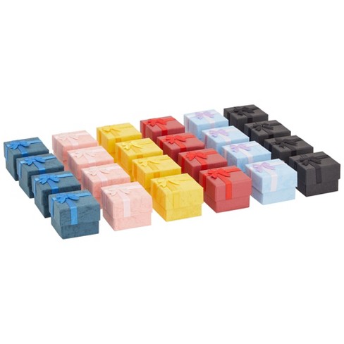 Square Gift Boxes with Lids for Presents Velvet Nesting Gifts Box