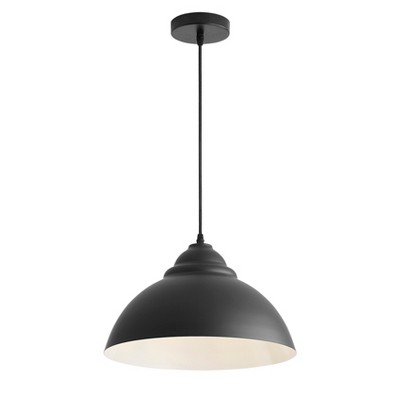Dewdrop Modern Metal Pendant 1-Light Black Hanging Wire Pendant Light Suitable For Restaurants