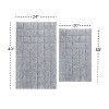 Knightsbridge Stylish And Comfortable Traditional Summer Tile Design 2 PC Cotton Bath Rug Set 20"x30" & 24"x40" Sage - 3 of 4
