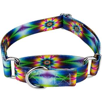 Country Brook Petz Tie Dye Flowers Martingale Dog Collar