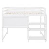 Whisen 79.5"L x 56.5"W Twin Size Wooden Loft Bed with Shelves, Desk and Writing Board, Versatility galore - 4 of 4