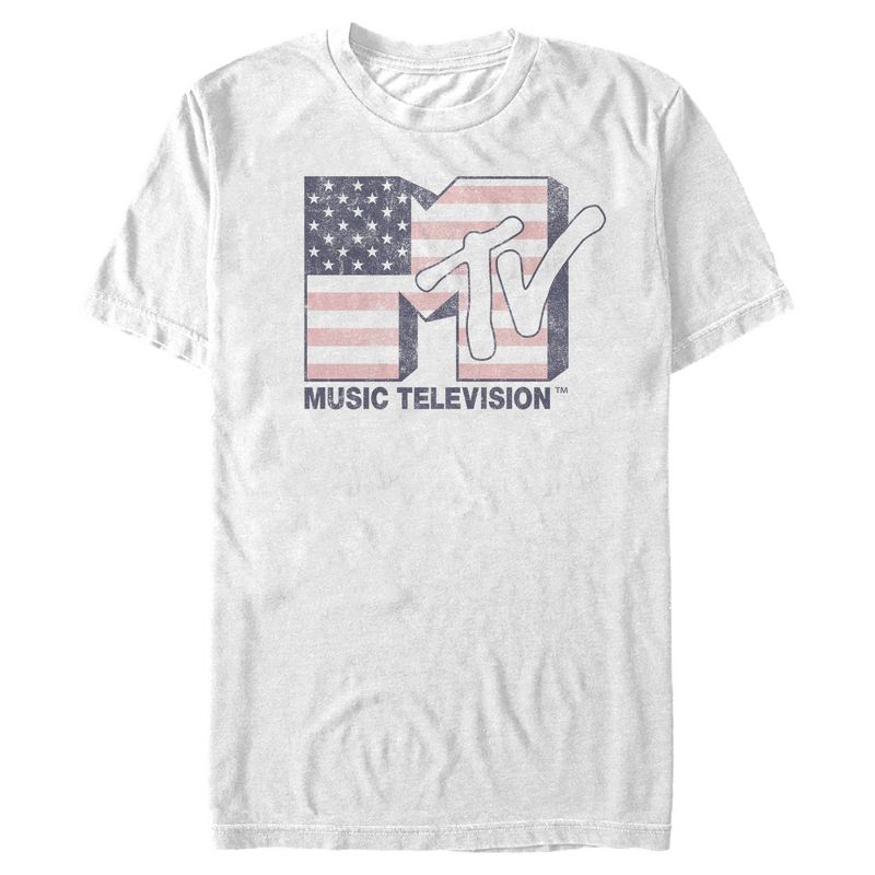 Men's MTV Stars 'n' Stripes Logo T-Shirt, 1 of 5