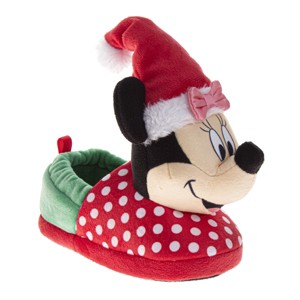 Disney Mickey Mouse Christmas Slippers Cozy Plush Santa House Shoes Size Toddler - Little Kid - 1 of 4