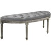 NicBex Modern 56" Bedroom Bench Semi Circle Accent Stools with Wood Legs for Bedroom and Entryway - 3 of 4