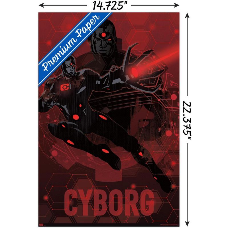 Trends International DC Comics: Dark Artistic - Cyborg Unframed Wall Poster Prints, 3 of 7