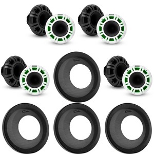 Kicker (4) 48KMXL65 6.5" 4-Ohm RGB-LED KMXL Horn-Loaded Marine Coaxial Speakers, Pairs ( Includes Powersports Grilles ) - 1 of 4