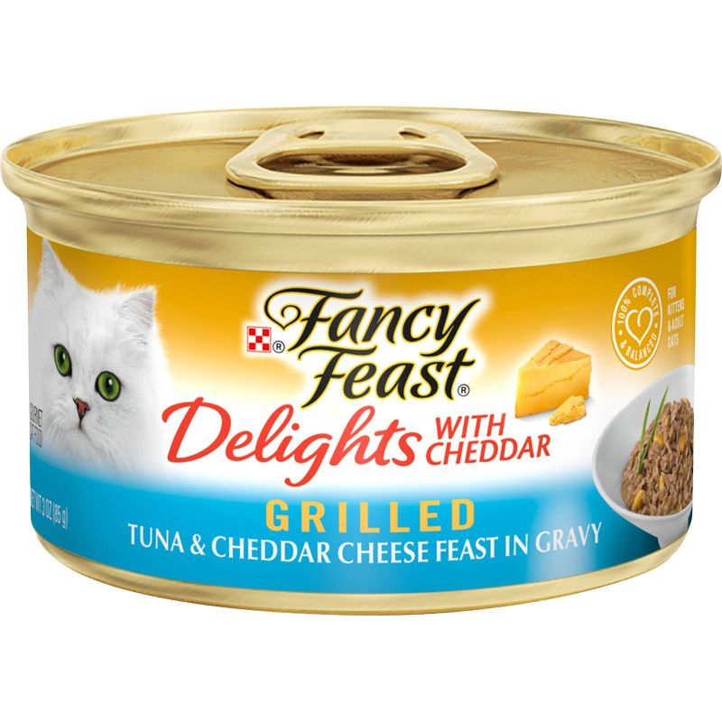 Purina Fancy Feast Grilled Gravy Delights Feast Wet Cat Food Can  - 3oz, 1 of 6
