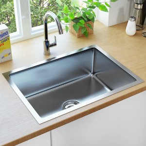 vidaXL Handmade Kitchen Sink Stainless Steel - 1 of 4