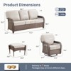 Buenhomino All-Weather Wicker Patio Sofa Conversation Set，6 Piece Patio Furniture Set - 4 of 4