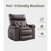 Jojoka Oversized Swivel Rocker Recliner Chair, Manual Reclining Sofa with Cup Holders & Side Pockets, Lazy Armchair for Adults - 2 of 4