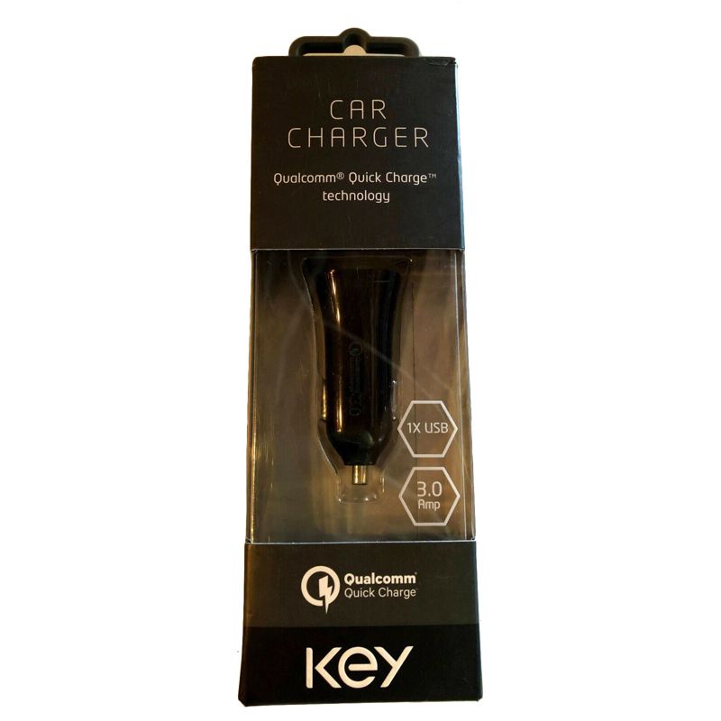 Key USB Car Charger, 15w Quick Charge 3.0, Phone Adapter for iPhone 12 Pro Max/11 Pro Max/XS/XR, Samsung Galaxy Note 10 / S10, and More (Single USB), 3 of 4