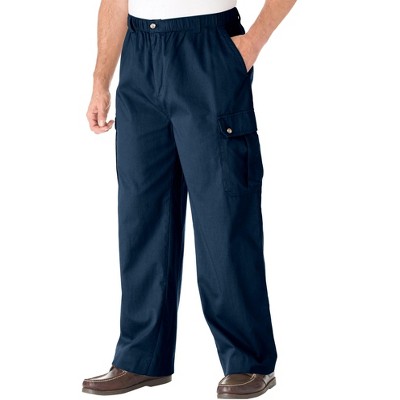 ELASTIC WAIST CARGO PANTS - Navy blue