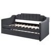 YOOCOZZ Twin Daybed with Upholstered Design and Trundle - Black - 4 of 4