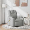 vidaXL Massage Recliner Chair with 6-Point Vibration Massage, Adjustable, Light Gray Fabric - 2 of 4