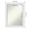Amanti Art Blanco White Petite Bevel Wood Bathroom Wall Mirror 28 x 22 in. - 4 of 4