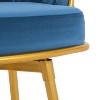 MAYEERTY Swivel Counter Height Bar Stools Set of 2 31 Bar Height Hand-Woven Blue Kitchen Island - 3 of 4