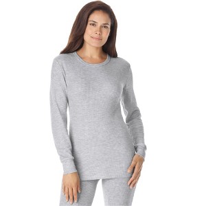 Comfort Choice Women's Plus Size Thermal Crewneck Long-Sleeve Top - 1 of 4