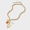 Leaf Charm and Gold Chain - A New Day™ Gold - 3 of 4