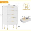 Garvee 5-Drawer White Dresser with Metal Handles and Legs, Space-Saving Modern Chest of Drawers 41.3" x 23.6" x 15.4" - 2 of 4