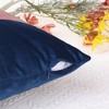 Unique Bargains Home Bedroom Indoor Outdoor Contrast Color Striped Velvet Throw Pillow Covers 2 Pcs - 4 of 4