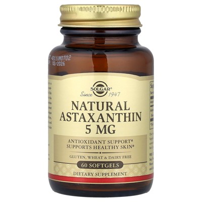 Solgar Natural Astaxanthin, 5 mg, 60 Softgels