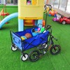 VYNXARIA Folding Wagon Garden Shopping Beach Cart (Blue) - 2 of 4