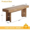 Tribesigns 47" Wooden Entryway Bench, Farmhouse End of Bed Bench, Long Dining Table Benches Seat for Kitchen, Bedroom, Hallway, Foyer - 3 of 4