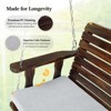 2-Person Patio Wood Porch Swing With Cushion - 2 of 4
