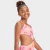 Girls' Tie-Dye Design One Piece Swimsuit - art Class™ - image 3 of 3