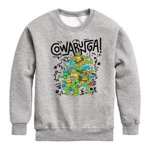 Boys' - Teenage Mutant Ninja Turtles - Cowabunga Graphic Long Sleeve Fleece Sweatshirt - 1 of 4