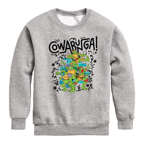 Boys' - Teenage Mutant Ninja Turtles - Cowabunga Graphic Long Sleeve Fleece Sweatshirt - image 1 of 4