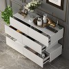 Famapy Glossy Chest of Drawers Polished 6 Drawer Dresser Modern & Contemporary Style White - 3 of 4