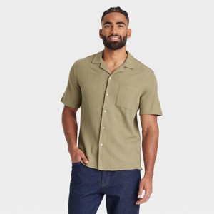 Men's Short Sleeve Knit Camp Shirt - Goodfellow & Co™ - 1 of 3