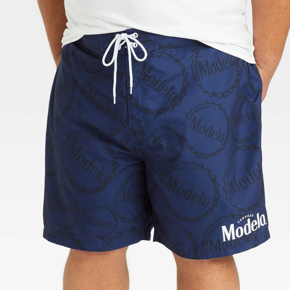 Men's Big & Tall Modelo Especial Print Swim Shorts - Blue 2XL