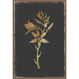 23"x33" Carmass and Wild Hyacinth Flowers by PI Collection Framed Canvas Wall Art Print Bronze - Amanti Art: Modern Botanical Lithograph - 1 of 4