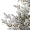 4ft. Flocked Fir Artificial Christmas Tree with 300 Warm White Lights and 967 Branches – Compact Snowy X-Mas Tree - 3 of 4