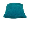 HomeRoots 14" X 26" Teal Cotton Lumbar Throw Pillow with Texture - 4 of 4